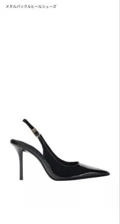 ZARA メタルバックルヒールシューズのサムネイル