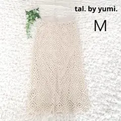 tal. by yumi. レースロングスカート M アイボリー ウエストゴム