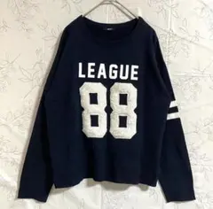 FAVORI 長袖ニットセーター ネイビー レディースMサイズ