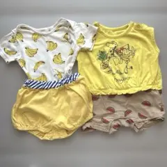バナナベビー服2点セット　70-80