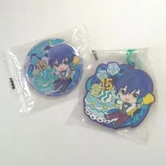 初音ミクあそーと KAITO ラバーストラップ 缶バッジ