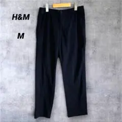 H&M レギュラーフィット プルオンパンツ イージーパンツ 黒 ゴム　M