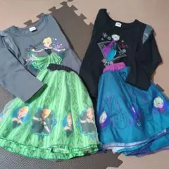 アナと雪の女王　アナ エルサ ロンT スカート リトシー