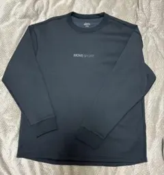 ⭐︎流行ワッフル生地⭐︎MOVE SPORT メッシュ長袖Tシャツ ブラック