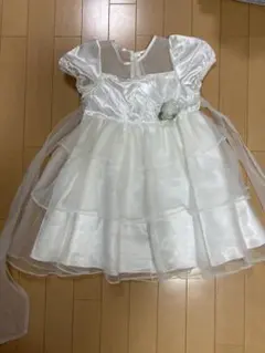 ホワイト フリルドレス 110cm