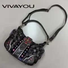 VIVAYOU ビバユー　ビジュー装飾薔薇柄　2wayショルダーバッグ