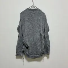 グレー 長袖 Tシャツ フリーサイズ 韓国 オフショル リボン ラメ キラキラ