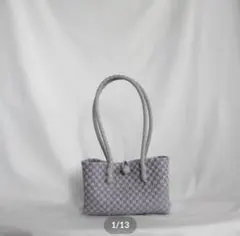 美品 MEKEARISA Panini'gingham' Purple Clay