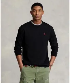 POLO RALPH LAUREN クラシック フィット ジャージー ロンT 黒