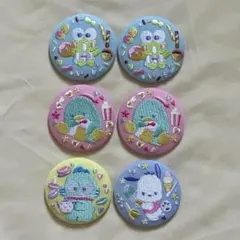 サンリオ　刺繍缶バッジ　はぴだんぶい