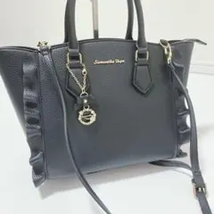 サマンサベガ　ハンドバッグ　2way フラッター ブラック　ショルダーバッグ