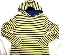 ラルフローレン　ストライプフード付きパーカー160（L14-16）