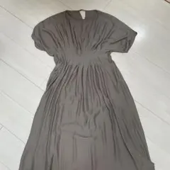 SHIPS シップス　ウエストダーツドルマンワンピース インナーワンピース付き