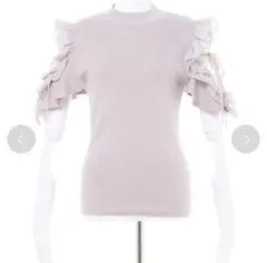 袖デザインニット　ingni フリルニットプルオーバー