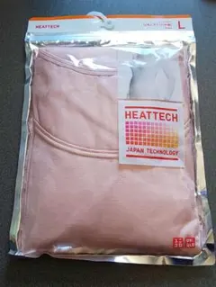 ユニクロ ヒートテック UネックT 八分袖 L UNIQLO ピンクベージュ系