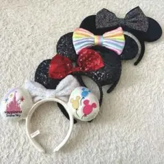 ミッキー耳カチューシャ 4点セット