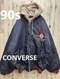 ♠️90s　OLD CONVERSE　中綿スタジャン　キルティング　両面ロゴ刺繍