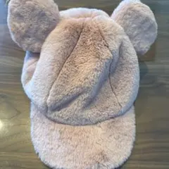 ディズニーリゾート　ミッキー　ミニー ピンク耳付きキャップ
