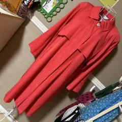 レトロ古着 SOIREILA 赤いコート ヴィンテージ 古着 薄手