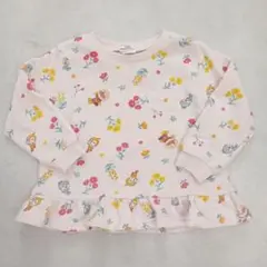 アンパンマン　花柄　ピンク　トレーナー　90cm
