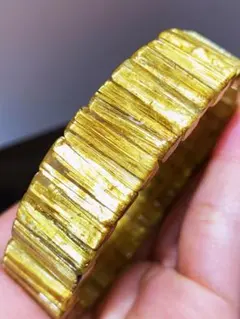 ⭐︎【天然】ゴールドタイチンルチル クォーツ ブレスレット バングル 40.6g