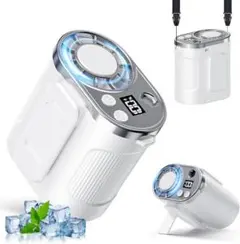 15【新品】腰掛け扇風機　腰掛ファン　携帯扇風機　大容量　風量調節　USB充電式のサムネイル
