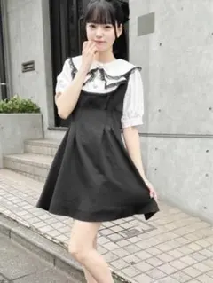 ROJITA ワンピース　半袖　ブラック　量産型　地雷系　フリーサイズ