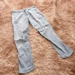 アナザーエディション （S）変形デニムパンツ ツイスト ライトブルー ストレッチ