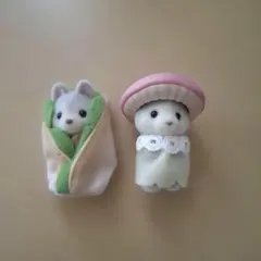 シルバニア ハスキーの小さい赤ちゃん セット お花畑 デリシャスパレード