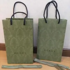 GUCCI グッチ　ショッパー 　リボン付き　エンボス加工　2枚