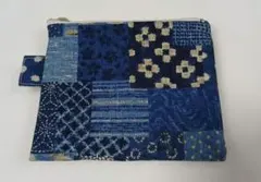 【ハンドメイド】和柄 パッチワーク風 コインケース　ミニポーチ