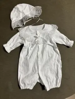 ベビー　セレモニードレス　ロンパース　白　日本製　レース　2wayオール