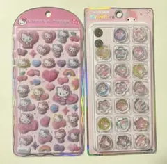 正規品　コットンパフィ　キティ・おはじきシール　 マイメロディ　2種セット