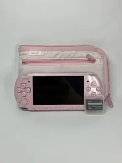 PSP-3000 ピンク 本体 ケース メモリースティック付 動作未確認