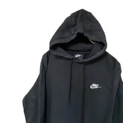 ワンポイントロゴ　ナイキNIKE フードパーカー　L ブラック