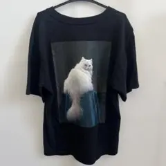 ユニクロ　猫プリントTシャツ（バックプリント）　Mサイズ
