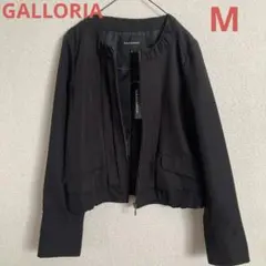 新品⭐︎ギャローリア　ジャケット　羽織り　ノーカラー　ファスナー　ブラック