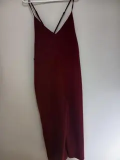 バーガンディ キャミワンピース