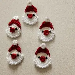 かぎ編みクリスマスモチーフ　サンタさん