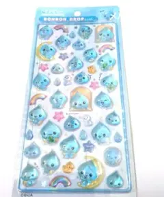 ボンボンドロップシール　しずくちゃん　水色　クーリア