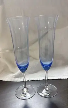 ボヘミア　シャンパングラス　ペア