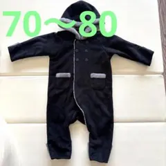 サイズ70～80✿COMME CA ISM フード付フリース ジャンプスーツ