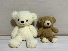 童心 日本製 クマのフカフカ ぬいぐるみ Sサイズ Mサイズ 2個セット