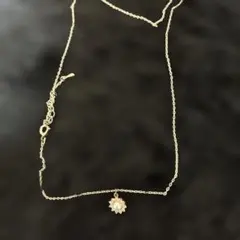 ヴィンテージ〜レトロのパールとクリスタルのシルバーネックレス