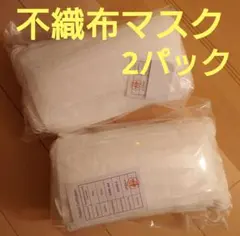 不織布マスク 2パック 白　ホワイト