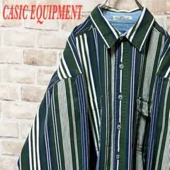 【希少】CASIC EQUIPMENT COTTON100 % ストライプ　L