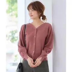 タグ付き美品【any SiS】 2wayラクーンブレンドニット ダスティーピンク