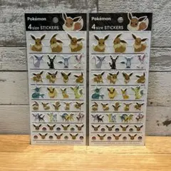 イーブイ　4サイズステッカー　２点セット