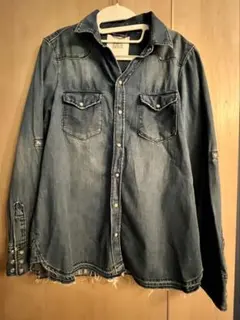 ZARA BASIC バックロゴデニムシャツ　M⭐︎