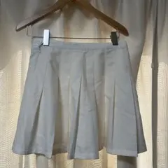 ホワイト　プリーツスカート　Lサイズ